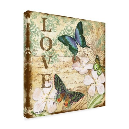 Trademark Fine Art Jean Plout 'Inspirational Butterflies Love' Canvas Art, 14x14 ALI37473-C1414GG